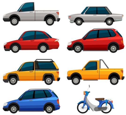 Different types of transportations vector