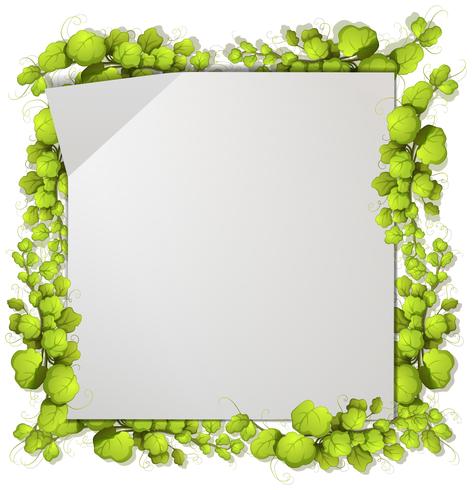 A green nature leaf frame vector