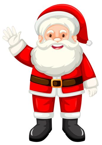 A happy santa claus on white backgroud vector