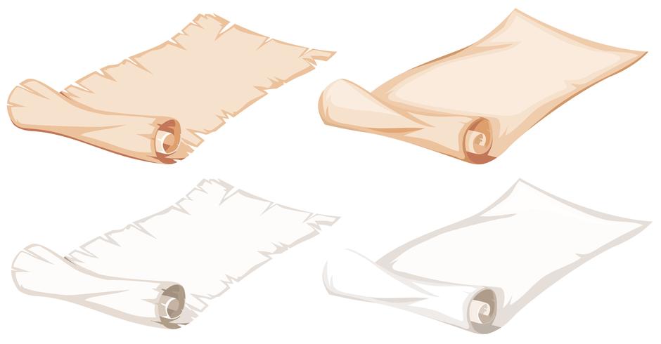 Set of paper roll vector