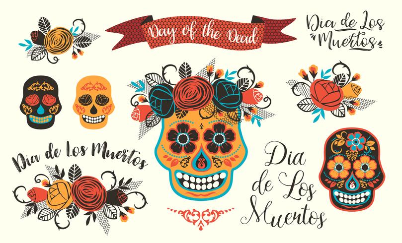 Dia de los muertos. Day of The Dead. Vector design element.