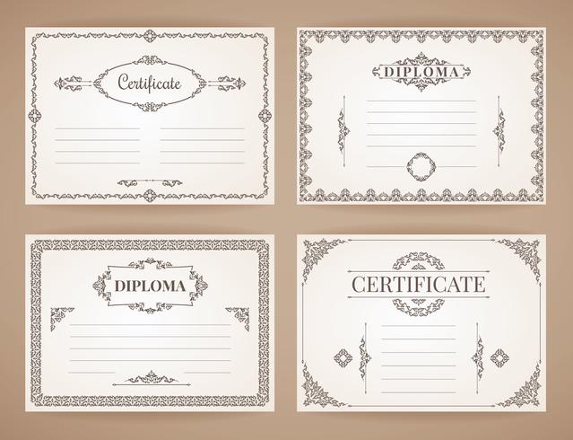 Vector Design Templates Collection for Diploma, Certificate, Posters and other use.