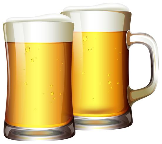 A Set of Beers in Mug vector