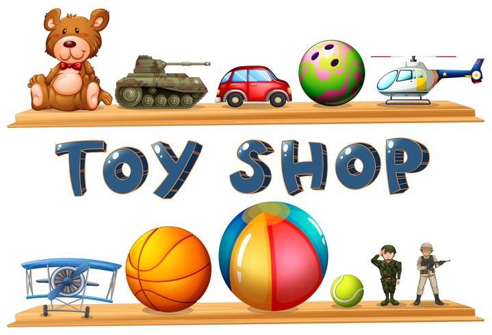 A toy shop vector