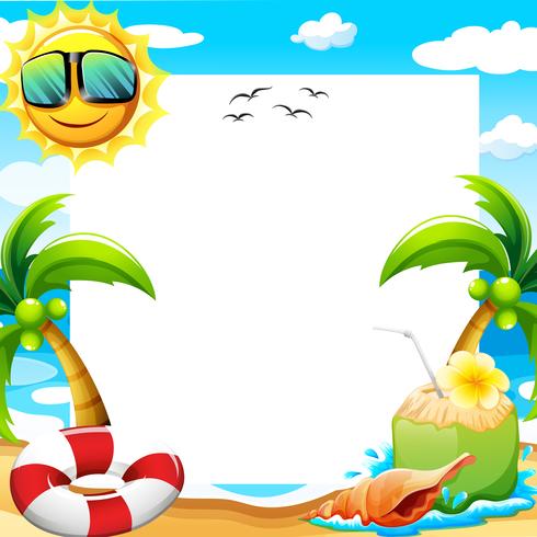Beach poster vector
