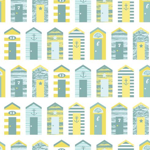 Summer beach seamless pattern. vector