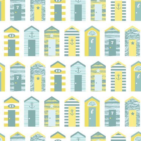 Summer beach seamless pattern. vector