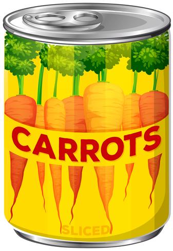 A Can of Sliced Carrots vector