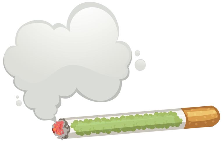 A Cigarette and Smoke Template vector