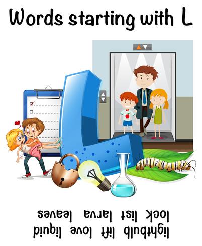 Hoja De Trabajo En Inglés Para Palabras Que Comienzan Con L