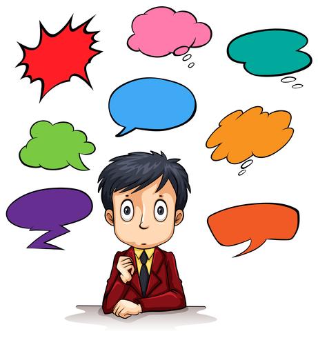 Speech bubble templates and man - Download Free Vector Art, Stock Graphics & Images