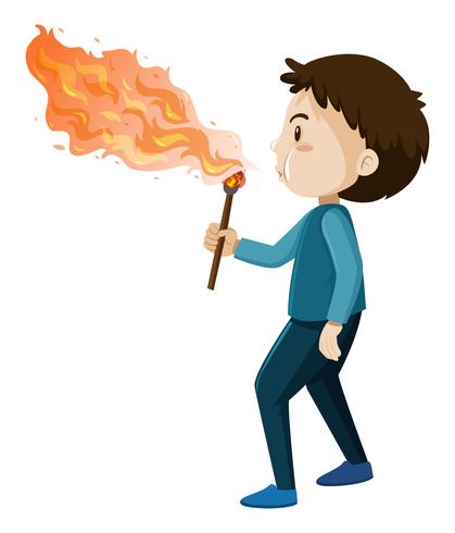 A Fire Blower on White Background vector