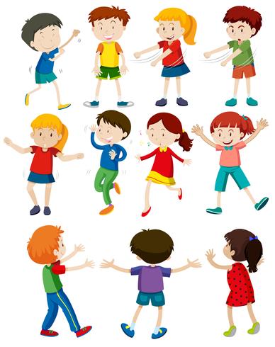Set of children dancing - Download Free Vector Art, Stock Graphics & Images