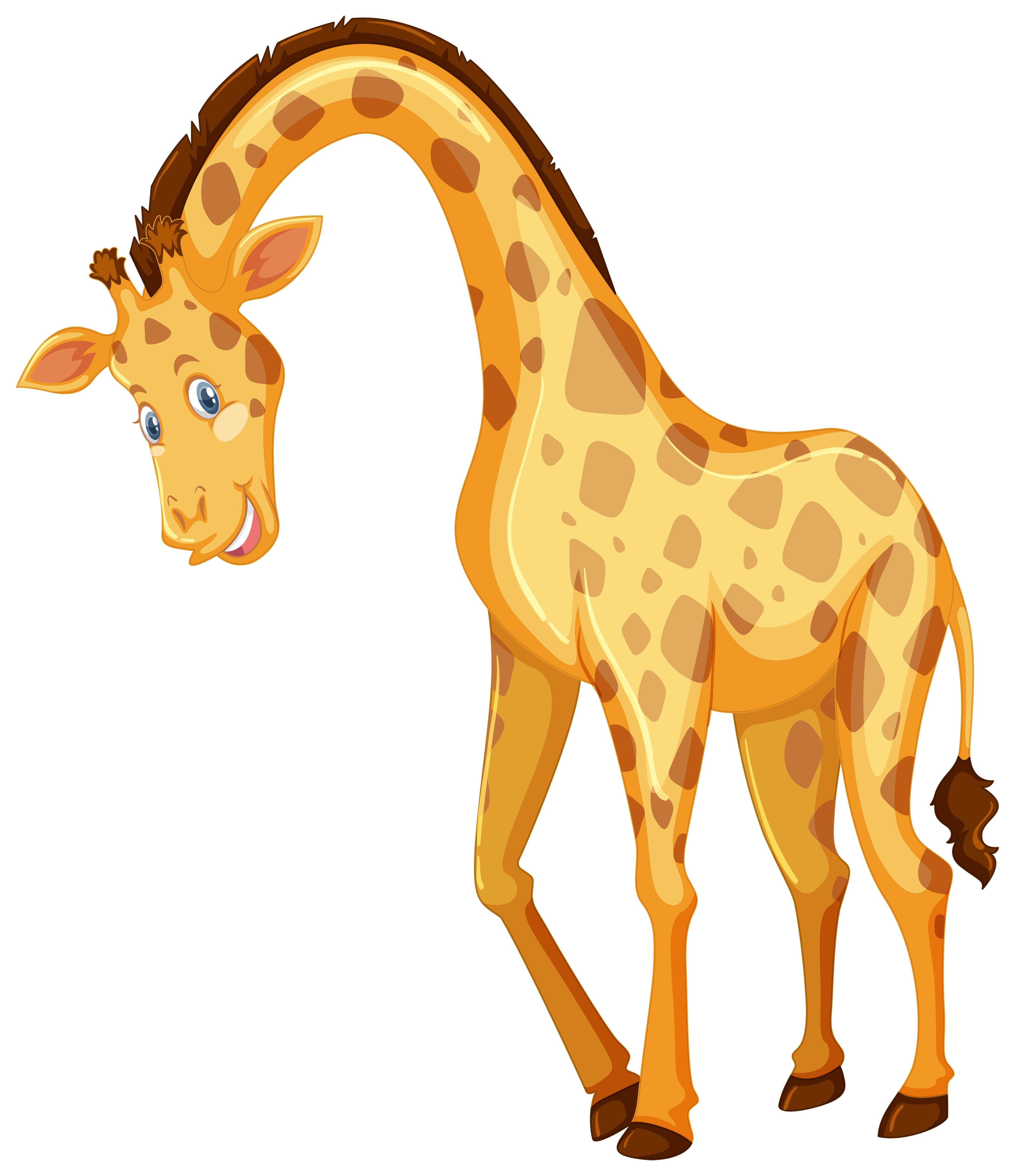 Download Cute giraffe with happy smile - Download Free Vectors, Clipart Graphics & Vector Art