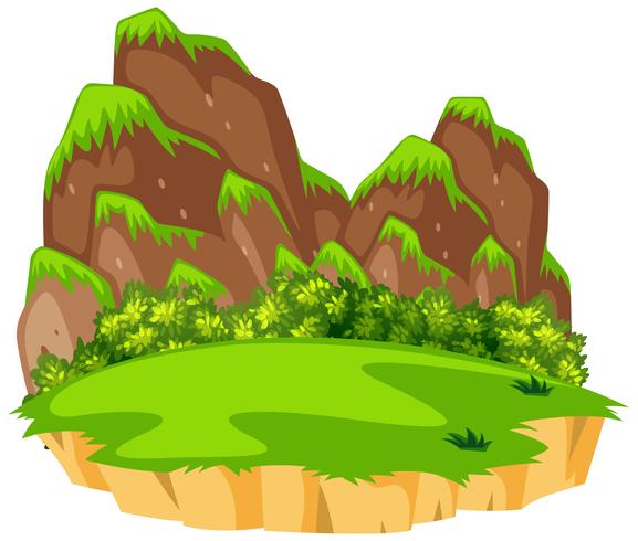 Isolated natural island background vector