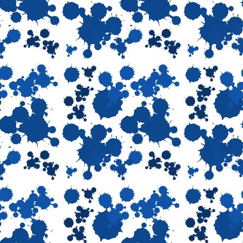 Seamless background design with blue splash vector