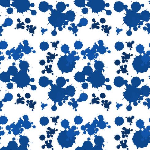 Seamless background design with blue splash vector