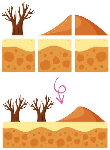 A Desert Dune Game Element  vector