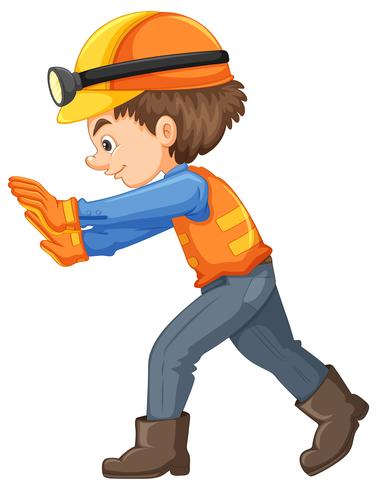 A Construction Worker on White Background vector