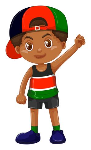 Boy wearing cap backward vector