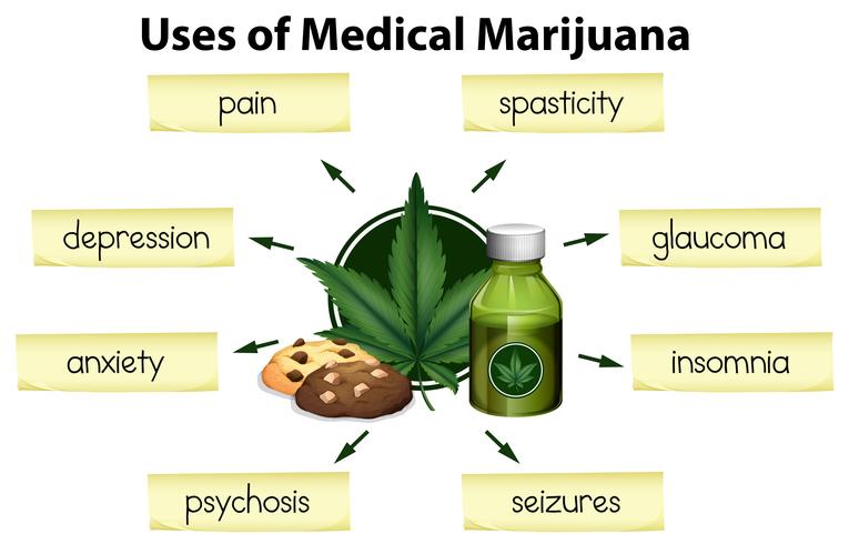 The Uses of Medical Marijuana vector