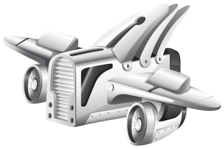 Flying robot with wings vector