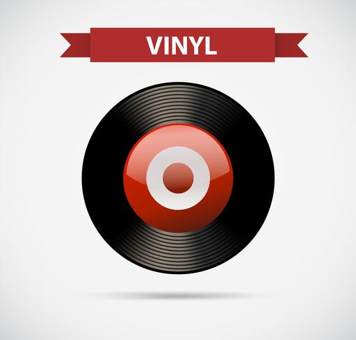 Ícono de entretenimiento para vinilo vector