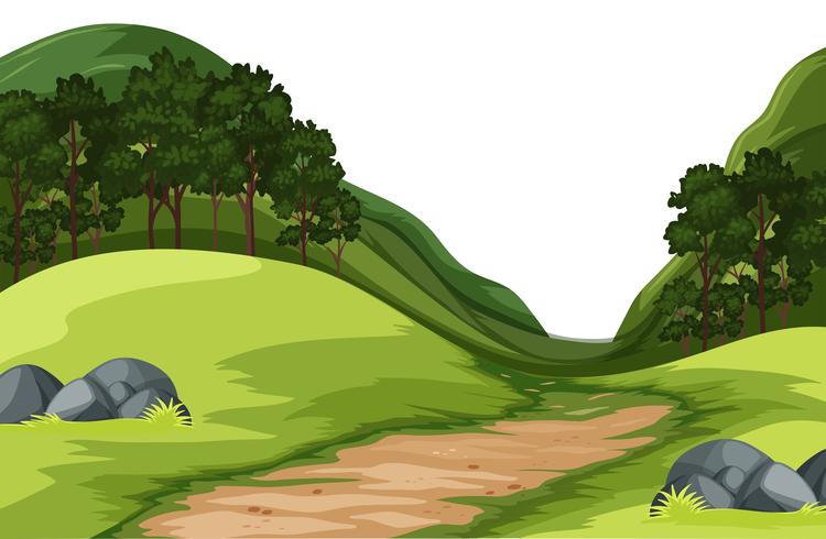 A green nature landscape vector