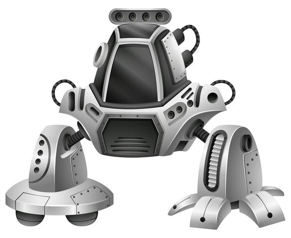 A Modern Robot on White Background vector