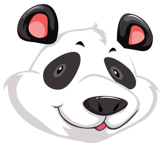 Una cabeza de panda vector