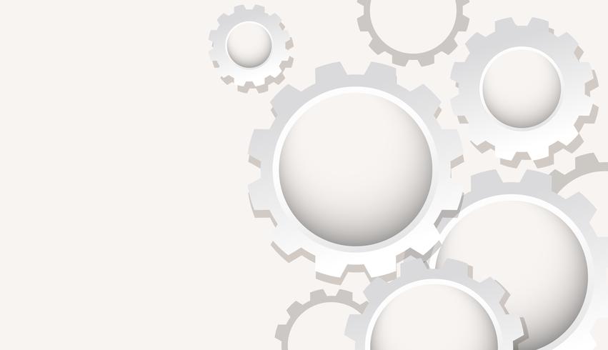 Engineering theme background design with gears vector