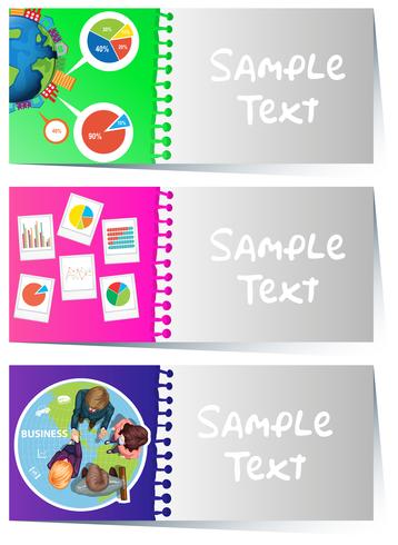 Banner template with business people vector