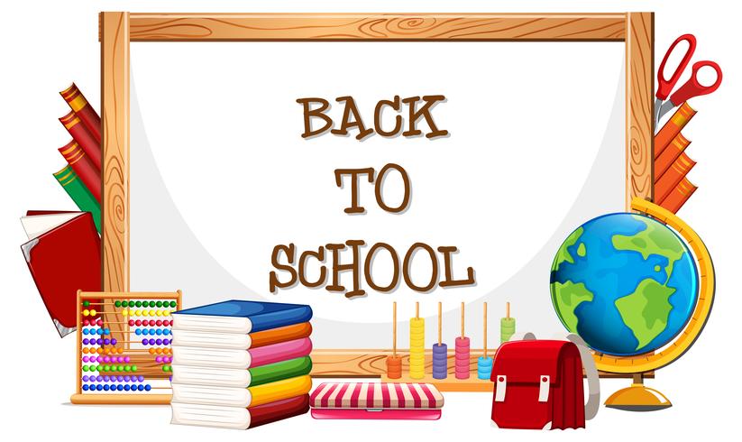 Whiteboard and back to school  vector