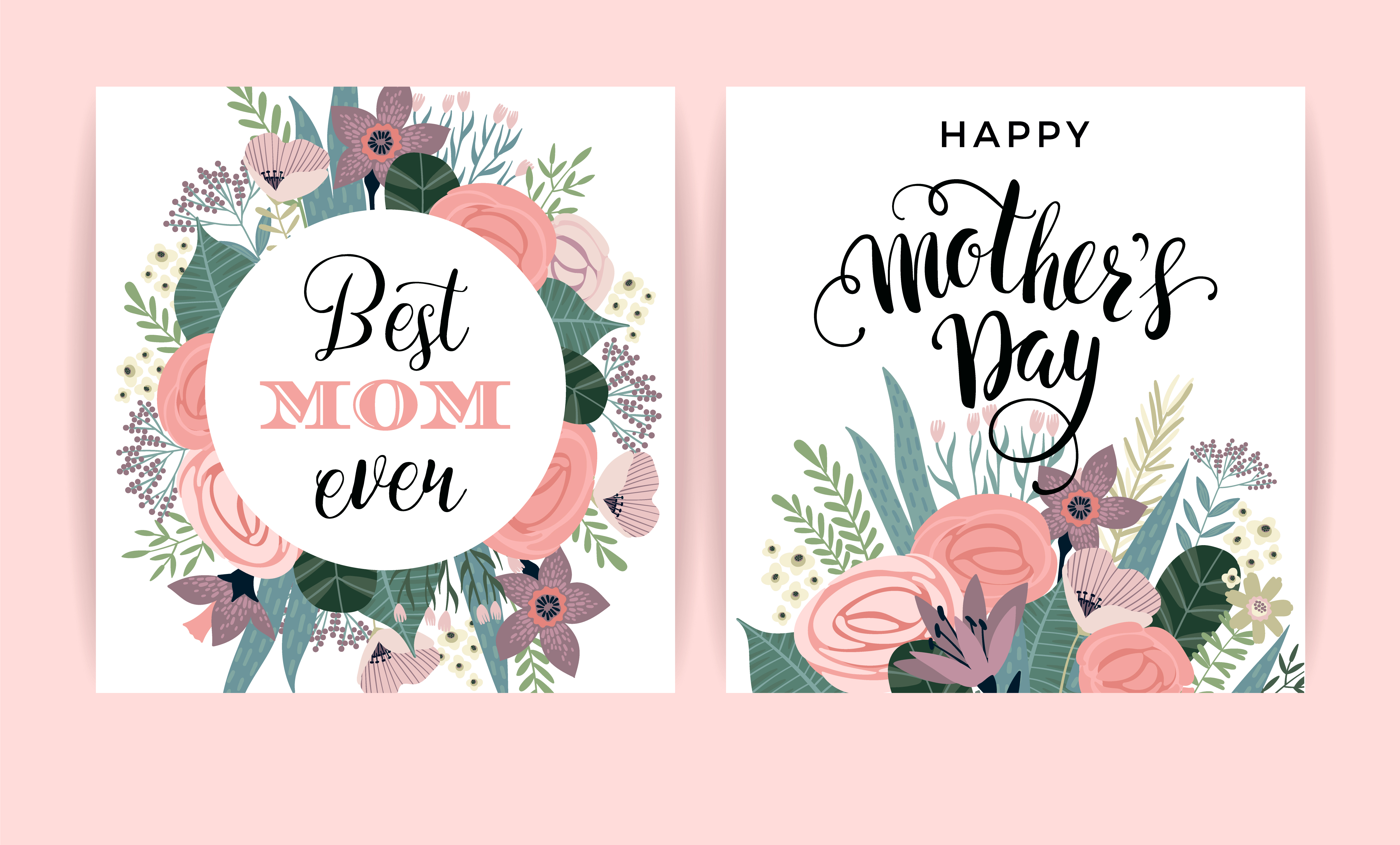 happy-mothers-day-vector-template-with-flowers-300436-vector-art-at