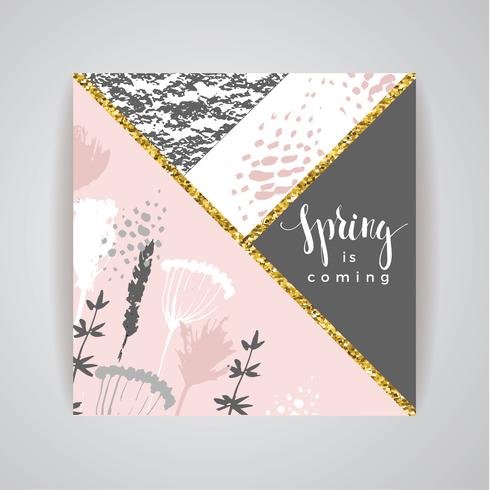 Artistic creative Hand Drawn spring  Design vector