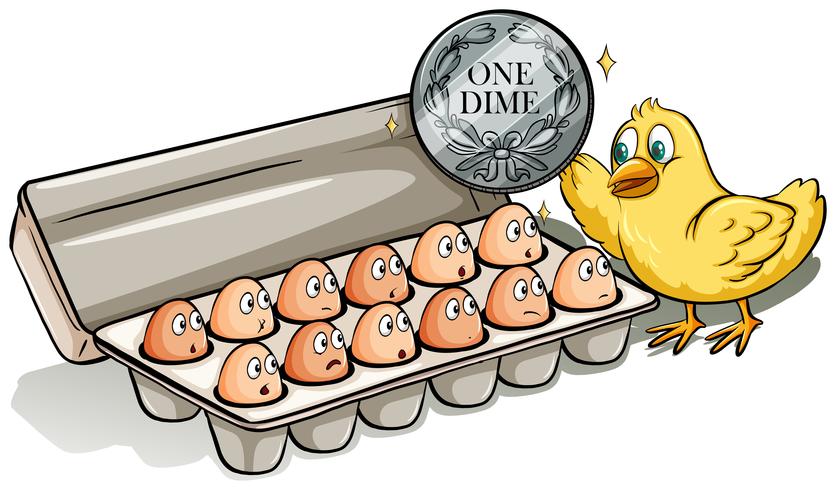 Dozen of eggs vector