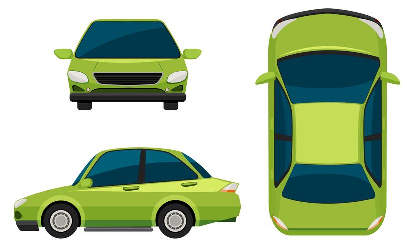 A green vehicle vector