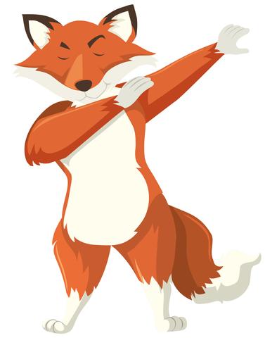 A fox dab on white background vector