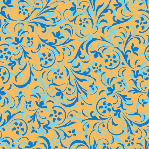Seamless vector background. Baroque pattern.