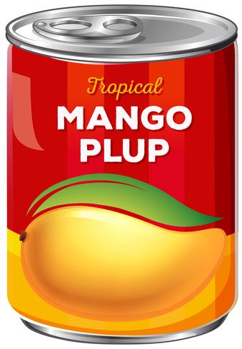 Una lata de mango Plup vector