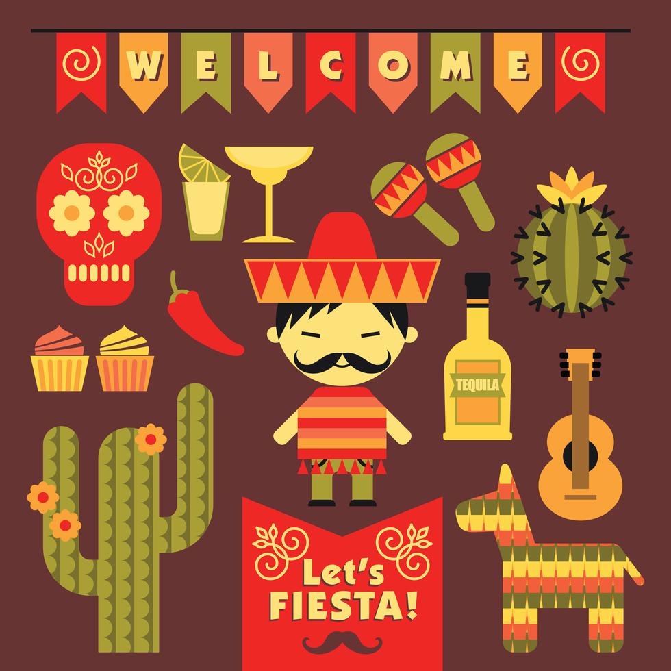 vector-set-with-traditional-mexican-symbols-300651-vector-art-at-vecteezy