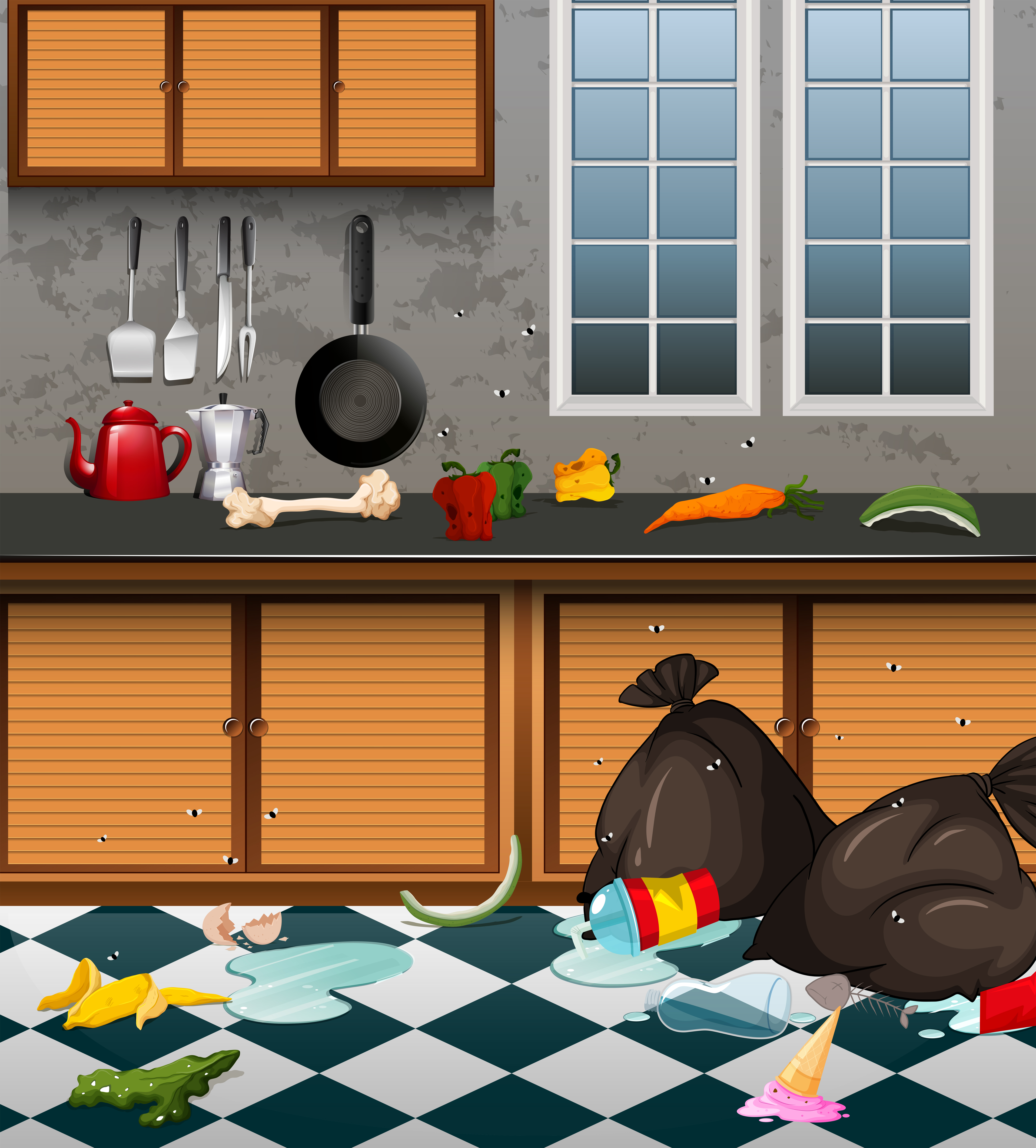 A Dirty Kitchen Full or Waste 300659 Vector Art at Vecteezy A Dirty Kitchen Full or Waste 300659 Vector Art at Vecteezy
