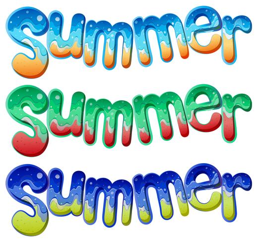 Summer texts vector