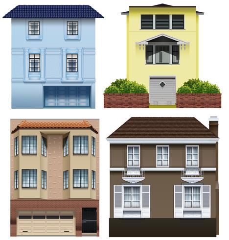 Diferentes diseños de edificios vector