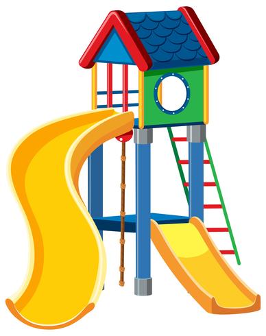 Playground cubby house white background vector