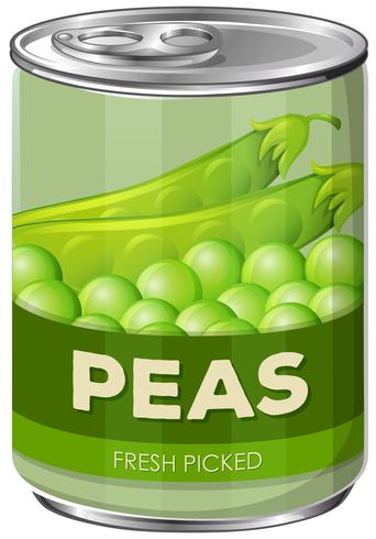 A Can of Picked Peas vector