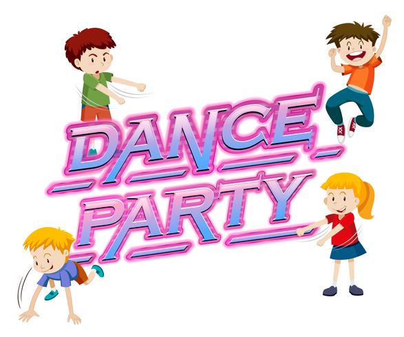 A dance party logo vector