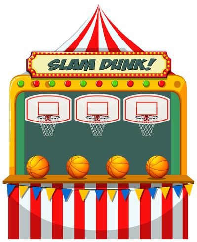 Slam dunk puesto de carnaval vector