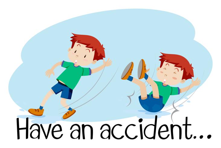 A Boy Having an Accident vector