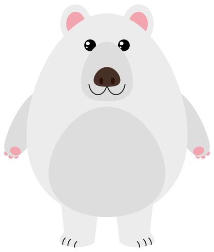 Oso polar con cara alegre. vector